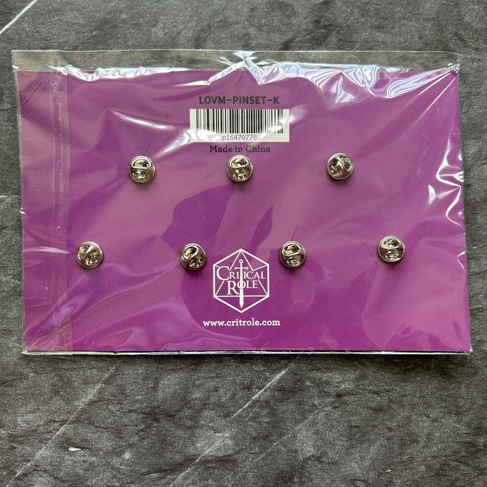 Critical Role Kickstarter (Legend of Vox Machina) Character Pin Set Rare New - Picture 2 of 4